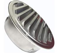 Grille D'aération Plate en Acier Inoxydable, Grille D'aération Murale, Grille Ronde pour Hotte, Silver, 175mm