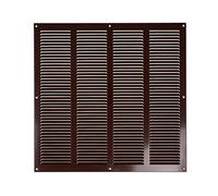 Grille d'aération pour brun de 40 cm x 40 cm - Couverture d'aération intérieure et extérieure - Applications de chauffage, de refroidissement et de ventilation. (400 x 400 mm, noir)
