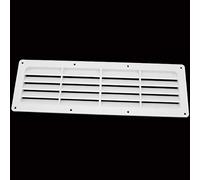 Grille d'aération pour caravane, camping-car, bateau, en plastique, 325 x 105 mm, blanc