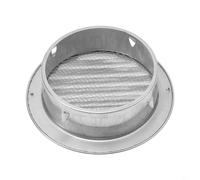 Grille d'aération pour flux d'air résistant aux intempéries - Grille de ventilation à sortie d'air de 300 mm et maille pour extérieur en acier inoxydable - Protection murale ronde 70 (tube de 150 mm)