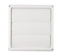 Grille d'aération pour murs extérieurs 10,2 à 15,2 cm, grille d'aération murale blanche avec design à 3 rabats pour éviter les animaux, cadre en polypropylène 150 x 150 mm ou 200 x 200 mm