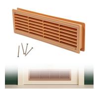Grille D'aération Pour Porte, Cuisine, Salle de Bain Avec Grille de Protection - 11,5x43cm, Beige, ADGO