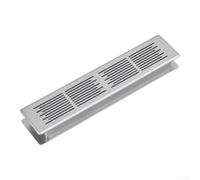 Grille d'aération rectangulaire 18 x 4 cm double maille (argenté)