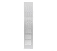 Grille d'aération rectangulaire en alliage d'aluminium argenté de 60 mm pour armoire à chaussures, installation propre (60 x 300 mm)