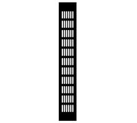 Grille d'aération rectangulaire en alliage d'aluminium for armoire, porte de salle de bain, grille à persiennes, plusieurs tailles(Black,60x400mm/2.4x15.7in)