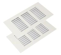 Grille d'aération rectangulaire en alliage d'aluminium, lot de 2, grille métallique for ventilation intérieure(100x400mm)