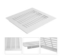Grille d'aération rectangulaire en alliage d'aluminium pour armoire, armoire à chaussures, placard, grille d'aération à persiennes, 200 x 200 mm à 200 x 400 mm, blanc ou (blanc 200 x 250 mm)