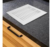 Grille d'aération rectangulaire en aluminium à persiennes pour armoire, armoire à chaussures et placard, choisissez le blanc ou le noir en différentes tailles pour favoriser la circulation de l'air