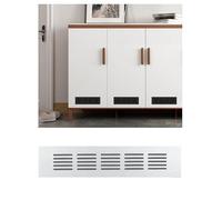 Grille d'aération rectangulaire en aluminium for armoire, placard, porte de salle de bain et meubles (plusieurs tailles)(Silver,80x400mm/3.1x15.7in)