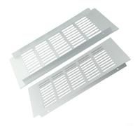 Grille d'aération rectangulaire en aluminium poli de 150 mm de large - Grille d'aération pour armoire - Grille d'aération - Persienne d'aération d'échappement - 150 x 300 mm