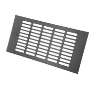 Grille d'aération rectangulaire en aluminium pour armoire, armoire à chaussures, boîtier d'ordinateur, housse de ventilation noire, 150 x 250 mm (150 x 300 mm)