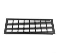 Grille d'aération rectangulaire en aluminium pour armoire, armoire à chaussures, boîtier d'ordinateur, housse de ventilation noire, 150 x 250 mm (150 x 400 mm)