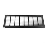 Grille d'aération rectangulaire en aluminium pour armoire, armoire à chaussures, boîtier d'ordinateur, porte de salle de bain, design en maille, noir, 150 x 200 mm, taille (150 x 400 mm)
