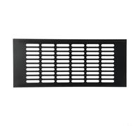 Grille d'aération rectangulaire en aluminium pour armoire rangement chaussures Noir 150 x 150 mm Taille 150 x 350 mm