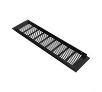 Grille d'aération rectangulaire en aluminium pour armoires et armoires - Grille d'aération en alliage - Convient pour divers espaces clos (100 x 400 mm)
