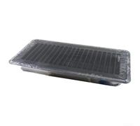 Grille d'aération rectangulaire en fer robuste de 10,2 x 25,4 cm, grille de sortie d'air pour conduit CVC, grille en métal robuste pour décoration de maison, hôtel, noir (noir)