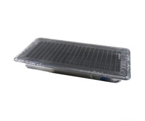 Grille d'aération rectangulaire en fer robuste de 10,2 x 25,4 cm, grille de sortie d'air pour conduit CVC, grille en métal robuste pour décoration de maison, hôtel, noir (noir)