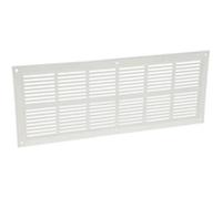 Grille d'aération rectangulaire extra plate blanche NICOLL PB151 en PVC - 300x10mm