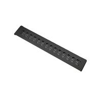 Grille d'aération rectangulaire for appareil encastré, panneau for armoire, de rangement à chaussures, couvercle trou ventilation for cuisine for Bathroom Vents, Exhaust Fans(Type D - Black)