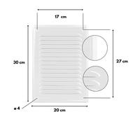 Grille D'aération Rectangulaire, Métallique, Avec Grille de Protection, à Visser - 20×30cm, Blanc, ADGO