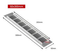 Grille D'aération Rectangulaire Pour Garde-Robe,Plaque De Couverture De Ventilation,Grille D'aération Blanche,Feuille Perforée,60mm,1pc - Type 60x300mm #A