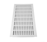 Grille d'aération rectangulaire professionnelle pour armoire, avec persiennes pour une meilleure circulation de l'air (blanc 200 x 400 mm)
