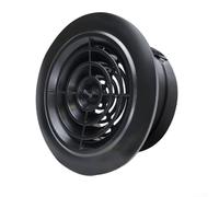 Grille d'aération réglable, élégante housse de ventilation ronde noire, performance durable (125 mm)
