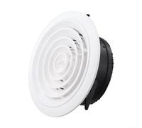 Grille d'aération réglable en ABS pour ventilateur d'échappement 75-200 mm pour mur ou plafond dans la salle de bain, la cuisine, la qualité de l'air intérieur (150 mm)