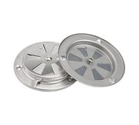 Grille d'aération réglable en acier inoxydable pour barbecue et fumoirs - 2 pièces - Couvercle d'échappement avec résistance aux hautes températures, design antirouille, 9,5 cm et 9,5 cm