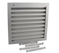 Grille d'aération Renson - lamelles de grille 30 x 30 cm | pour mur de fixation | avec moustiquaire | Aluminium Argent Anodisé