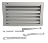 Grille d'aération Renson - lamelles-Grille 30 x 20 CM - Fixation de la de mur - avec moustiquaire | Aluminium Argent Anodisé