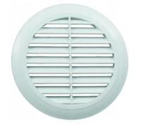 Grille d'aération ronde Ø 100 mm blanche avec filet mural air ventilation
