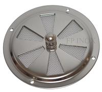 Grille D'aération Ronde 102mm Avec Moustiquaire Inox 316 - A4