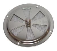 Grille d'aération Ronde 102mm Avec Moustiquaire inox 316 - A4