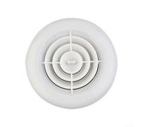 Grille d'aération ronde avec flux d'air réglable pour sorties d'aération, convient pour salle de bain, cuisine et bureau, installation murale ou au plafond, fabriquée en matériau ABS (100 mm)