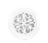 Grille d'aération ronde blanche - 75 mm, 100 mm, 125 mm, 150 mm, 200 mm - Grille d'aération ronde en ABS - Grilles d'aération intégrées en maille florale pour murs et plafonds (100 mm)