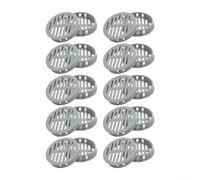 Grille d'aération ronde de 50 mm en plastique ABS pour armoire blanche, noire, grise, marron, jaune (gris)