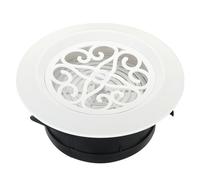 Grille d'aération ronde de 8 pouces, grille de diffuseur de plafond réglable, grille d'aération de soffite à persiennes en ABS avec écran for salle de bain, cuisine, salon, blanc(5 Inch)