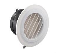 Grille d'aération ronde en ABS avec écran en maille, grille d'échappement murale pour tuyau de 75 à 200 mm, sortie d'entrée d'air frais facile à installer pour maison, chambre à coucher, salle de bain