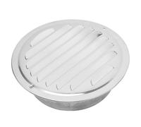 Grille d'aération ronde en acier inoxydable avec maille fine pour conduit mural extérieur, couvercle de circulation d'air résistant aux intempéries, argenté, 70-300 mm de diamètre