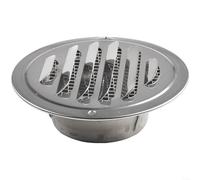 Grille d'aération ronde en acier inoxydable - Design supérieur pour une circulation de l'air et une installation facile sur les murs extérieurs (tube de 70 à 75 mm)