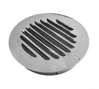 Grille d'aération ronde en acier inoxydable pour conduits muraux extérieurs offrant une circulation d'air fiable et une protection contre les insectes tout au long de l'année (tube de 300 mm)