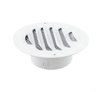 Grille d'aération ronde en acier inoxydable pour installation murale extérieure, avec maille fine pour éviter les débris et favoriser une bonne circulation de l'air intérieur (200)
