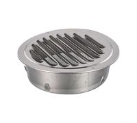 Grille d'aération ronde en acier inoxydable pour mur extérieur 70-300 mm avec maille fine empêchant les insectes argentés, aidant à maintenir une qualité de l'air saine (tube de 250 mm)