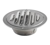 Grille d'aération ronde en acier inoxydable pour mur extérieur 70-300 mm avec protection en maille fine pour la circulation de l'air Argenté