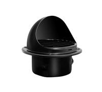 Grille d'aération ronde en acier inoxydable robuste, résistante à la pluie et à l'eau, for cuisine, salle de bain et bureau(Black,7cm/2.7in)