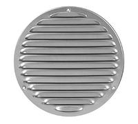 Grille d'aération ronde en métal gris Ø 200 mm avec moustiquaire - Dimensions extérieures : 240 mm