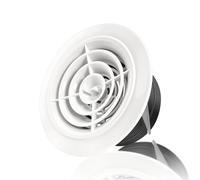 Grille D'AéRation Ronde, En Plastique Abs, Taille De Conduit D'Air RéGlable, Grille D'Air Extrait, GrillE D'Air Soufflé Ou Extrait DiamèTre 75, 125, 150, 200(Noir,150mm(6in))