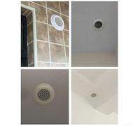 Grille d'aération ronde en plastique pour installation murale et plafond, conçue pour entrée et sortie d'air, panneau divisé permettant un nettoyage facile (75 mm)