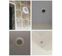 Grille d'aération ronde en plastique pour ventilation murale avec lames inclinées réglables, panneau amovible, convient pour une utilisation en entrée et sortie d'air (100 mm)